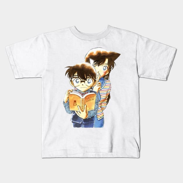Detective Conan 5 (Conan & Ran) Kids T-Shirt by Invisibleman17